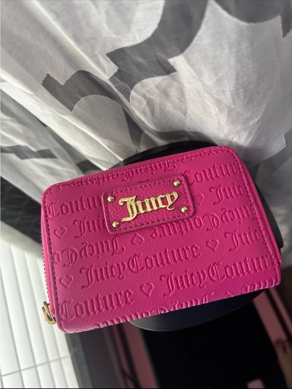 Juicy Couture Hot Pink Zip Wallet